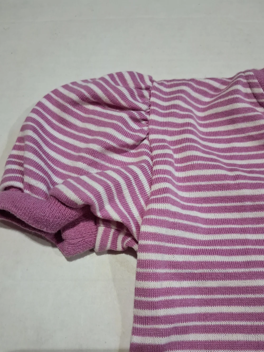 Vintage Healthtex Girls Purple Striped Short Sleeve Top 3T